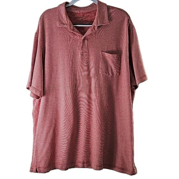 Vineyard Vines Other - Vineyard Vines Mens Sz XXL Red/White Nautical Whale Logo Striped Polo Shirt
